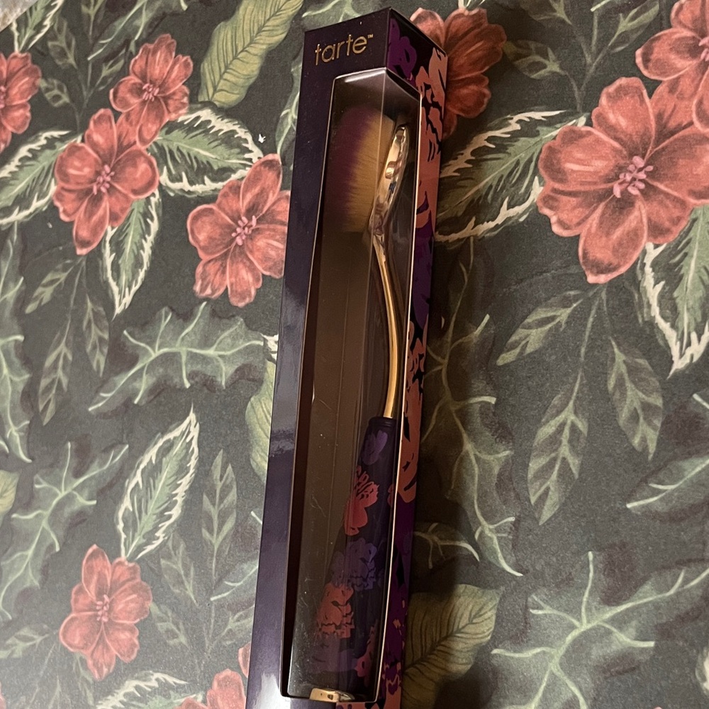 Tarte Floral Makeup Brush with Purple Handle - Picture 3 of 3